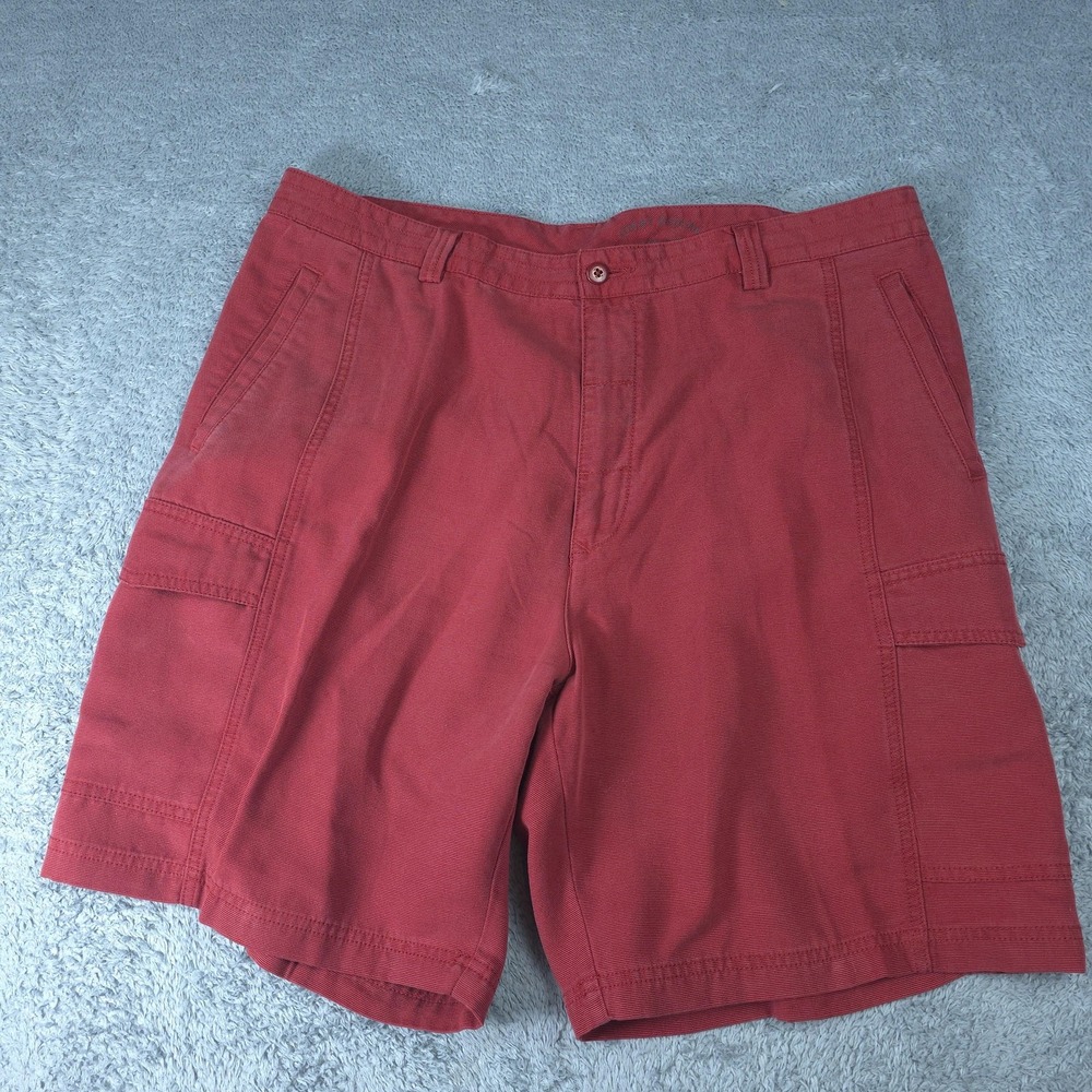 Tommy Bahama Cargo Shorts Mens 40 Red Relaxed Fit 9 Inseam Casual Summer Outdoor